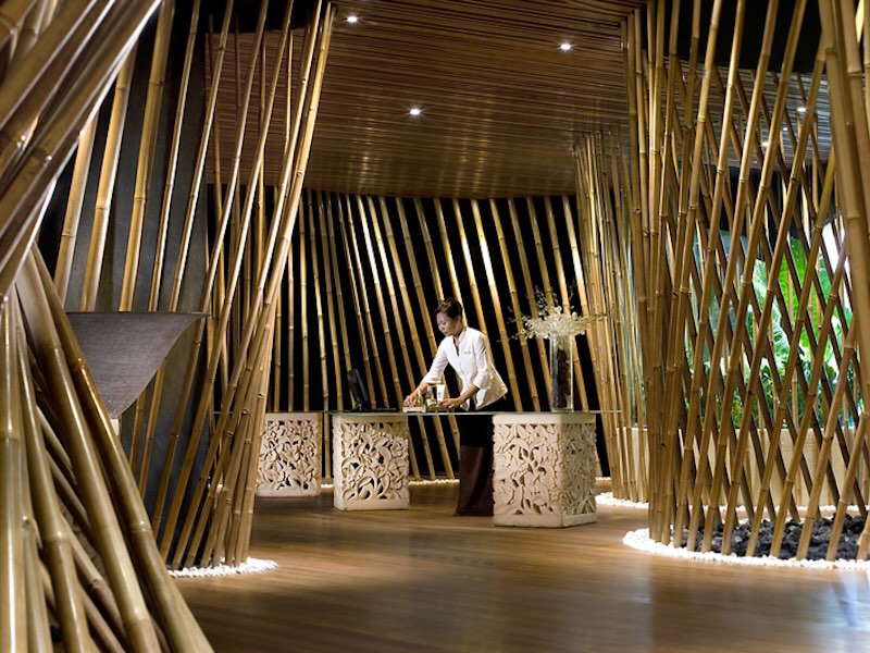 Magnificent Architectural Bamboo Spa Reception
