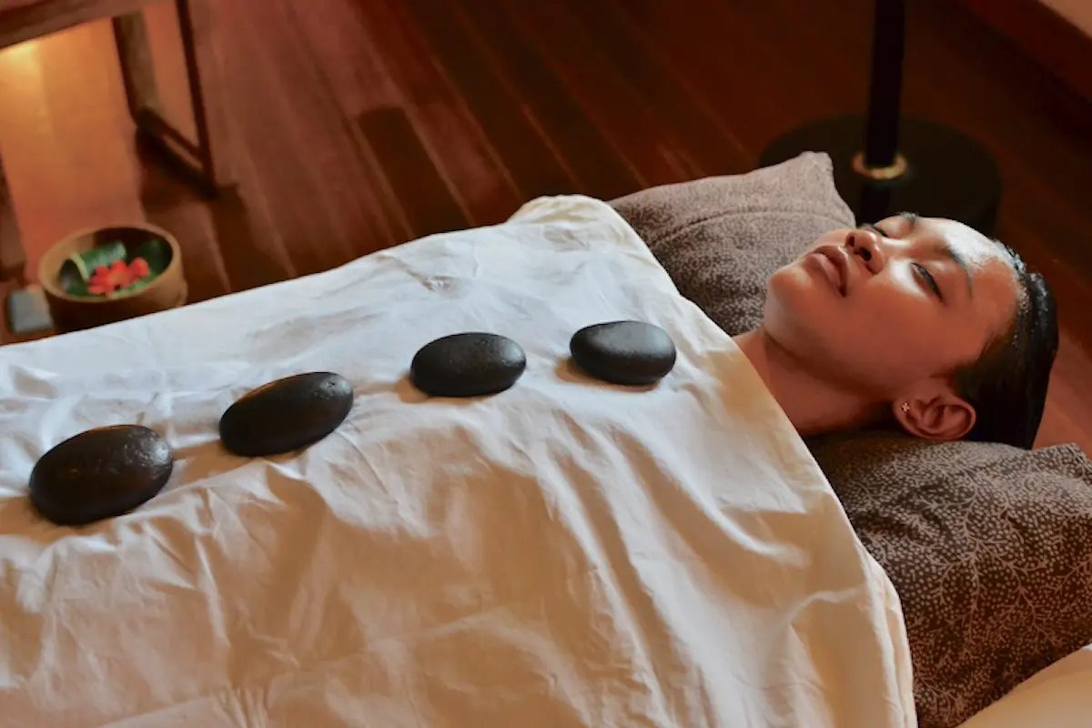 Warm stone ritual at Bamboo Spa Jimbaran